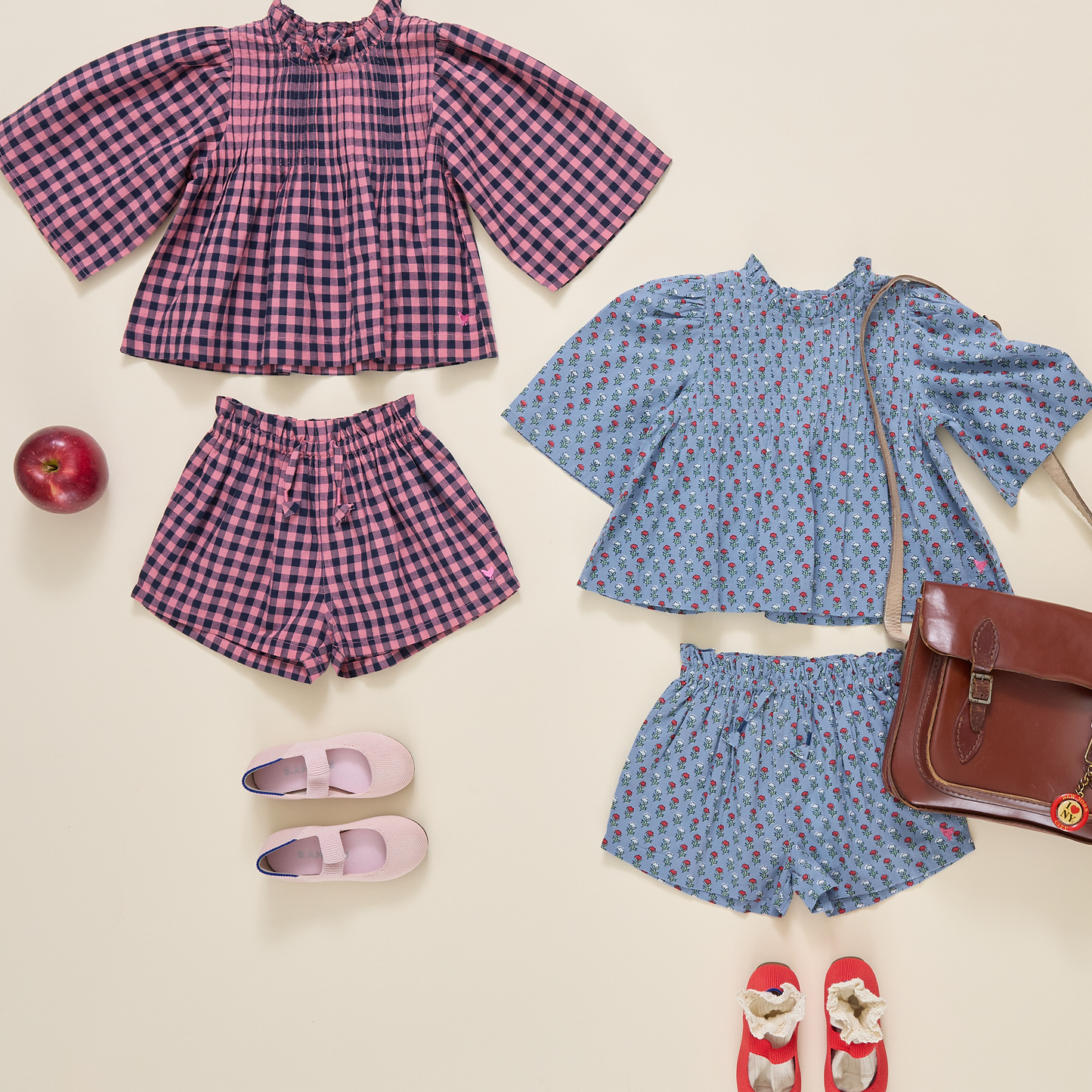 Girls Theodore Short - Light Blue Carnation