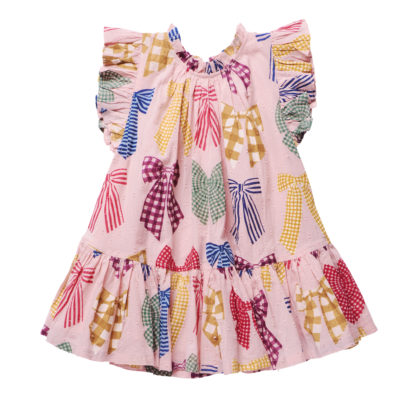 Girls Harper Dress - Patterned Bows