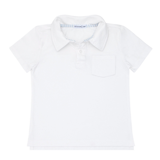 boys white cotton polo