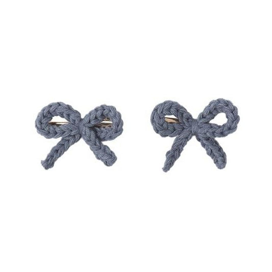 Crochet Bow Clip || Marine