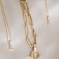 Bubble Diamond Initial Necklace - Large