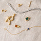 Bubble Diamond Initial Necklace - Large