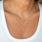 Bubble Diamond Initial Necklace - Small