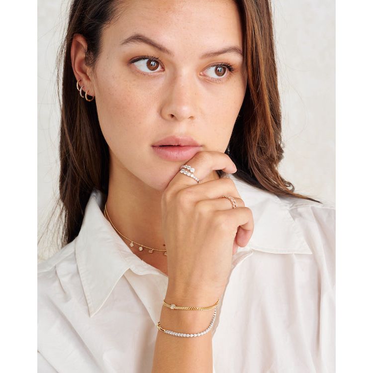 Mini Diamond Hoops
