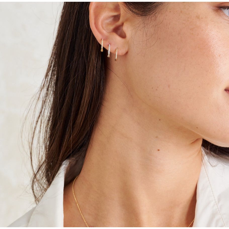 Mini Diamond Hoops