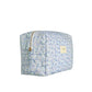 slate floral travel pouch
