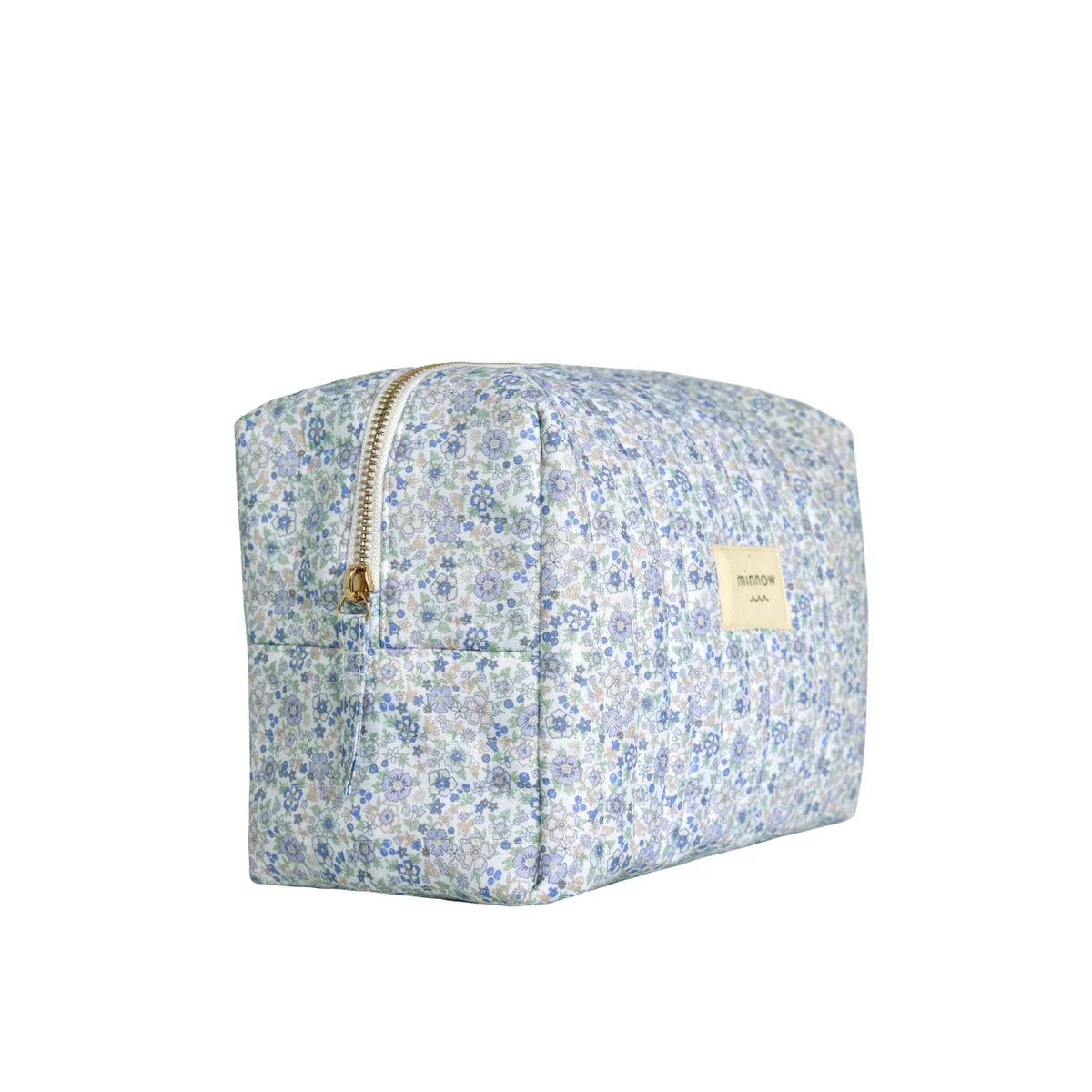 slate floral travel pouch