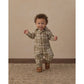 Collared Baby Jumpsuit || Olive Dobby Plaid