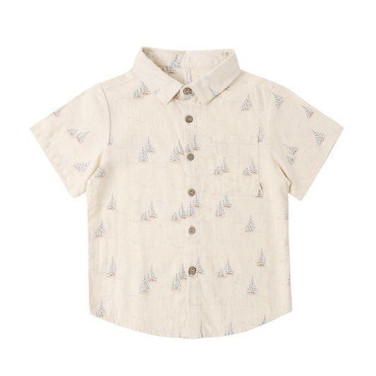 Collared Short Sleeve Shirt || Sail