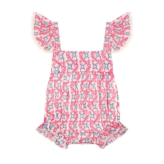 Mer St Barth Chloe Baby Romper Jaipur Bloom