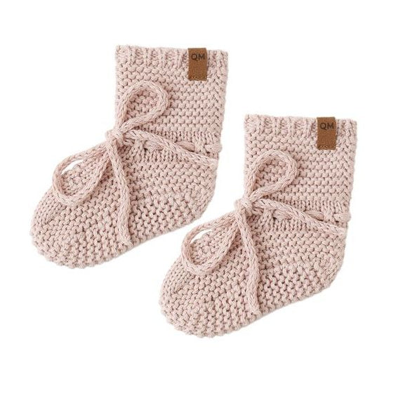 Knit Booties || Blush