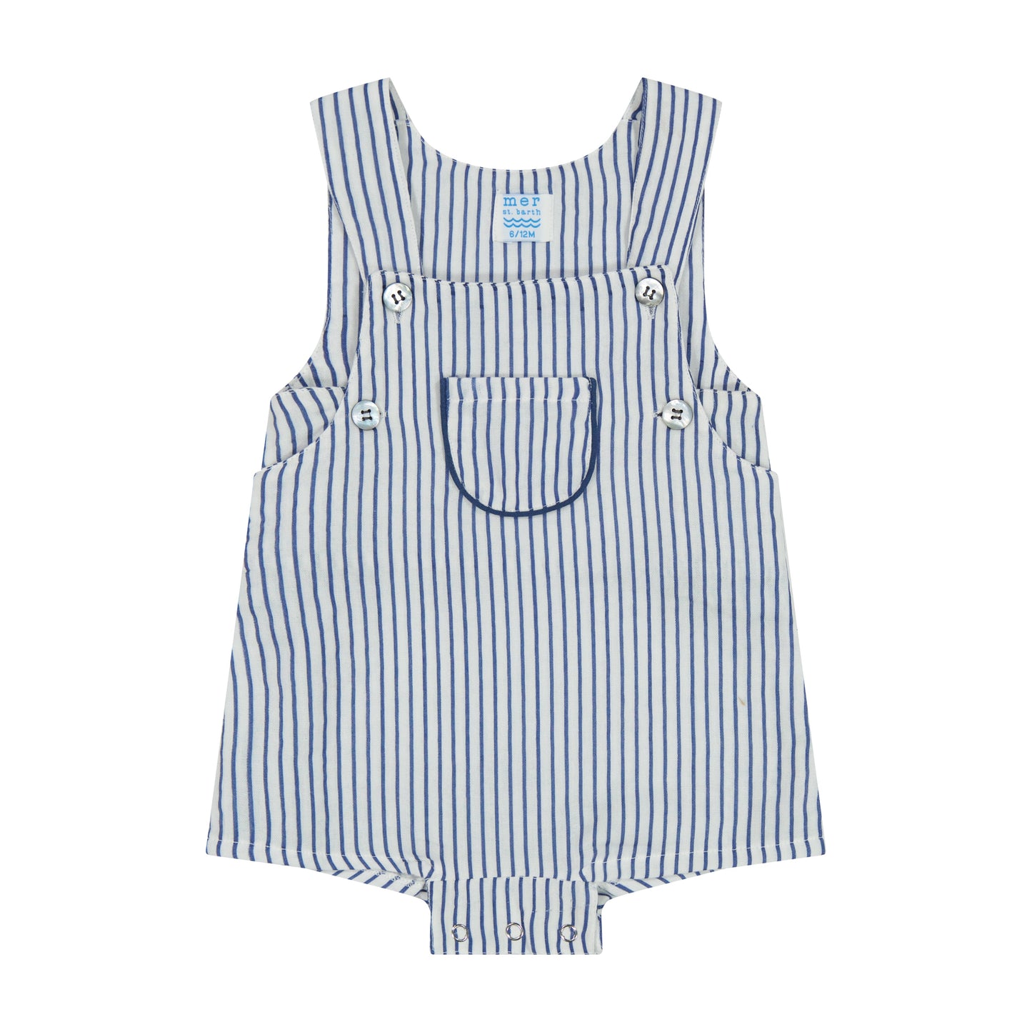 Mer St Barth Julien Baby Boy Romper Marine Stripe