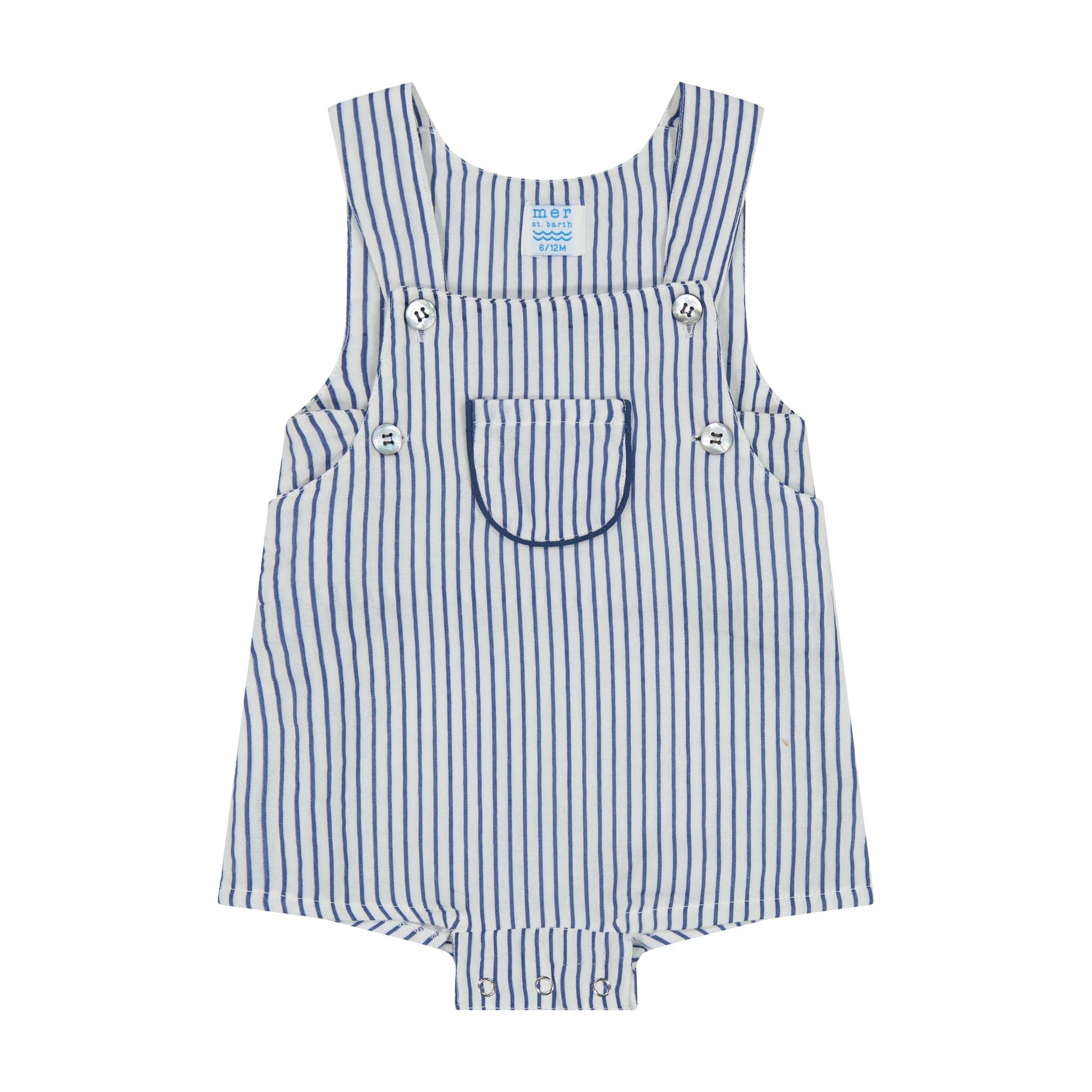 Mer St Barth Julien Baby Boy Romper Marine Stripe