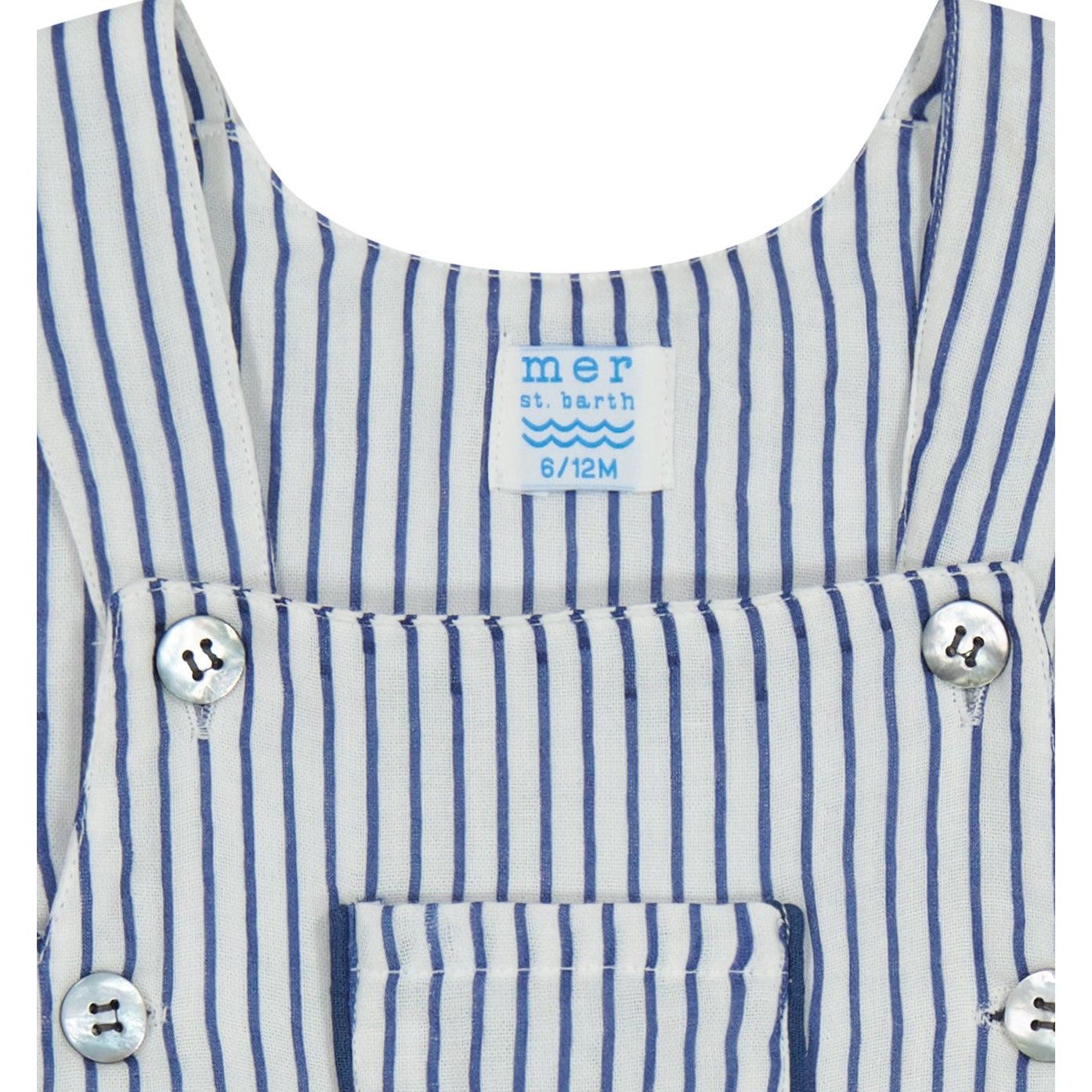 Mer St Barth Julien Baby Boy Romper Marine Stripe