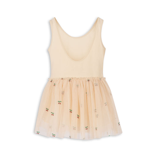 fairy ballerina strap dress - cherry glitter