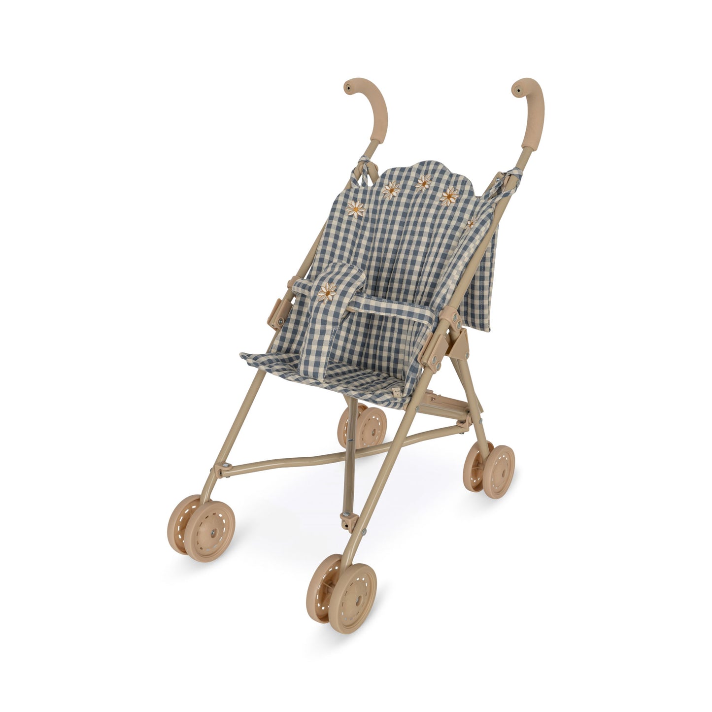 doll stroller - captains blue check