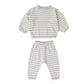 Waffle Sweater Set || Sky Stripe