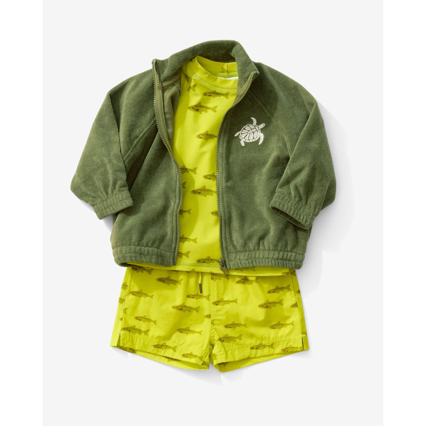 Swim Trunks - Salmon | Chartreuse