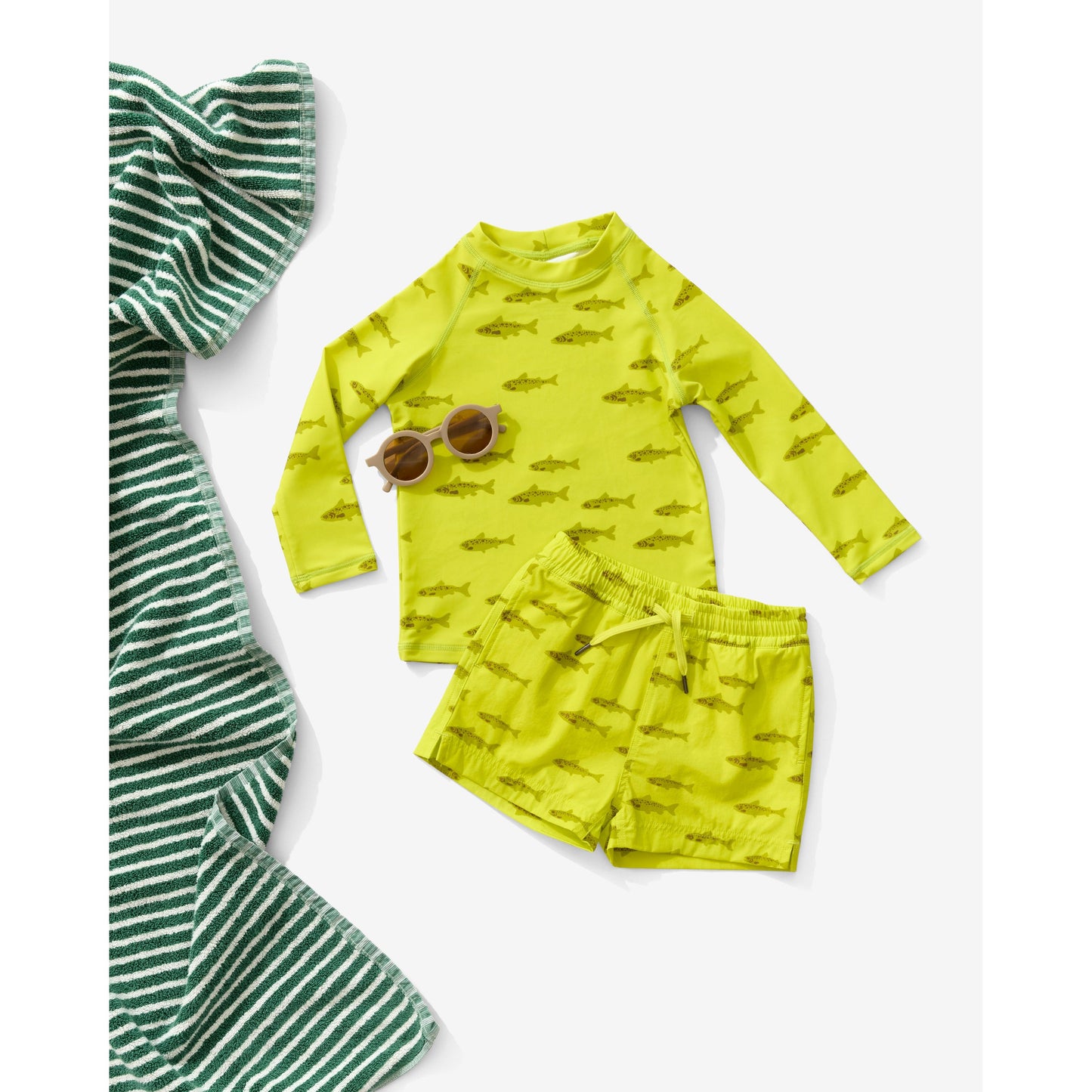 Swim Trunks - Salmon | Chartreuse