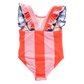 Girls Liv Suit - Pink Wide Stripe w/ Red Stripe