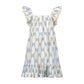 Mer St Barth Mini Eva Girls' Dress Sky Blue Ikat