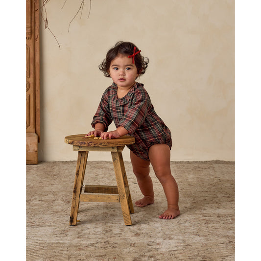 Adeline Romper | Winter Tartan