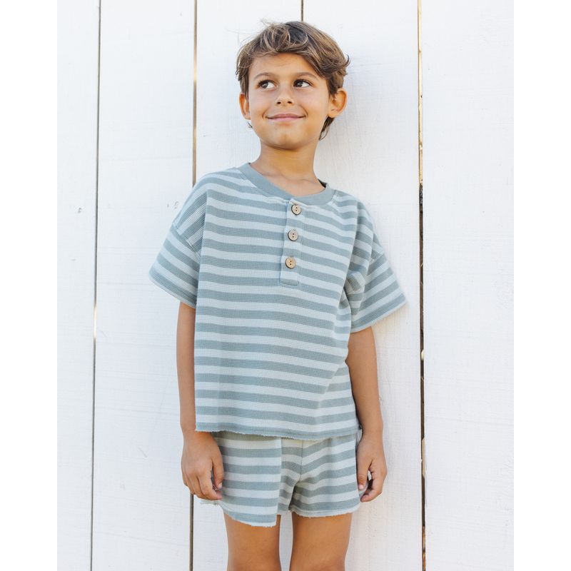 Summer Waffle Set || Sea Green Stripe