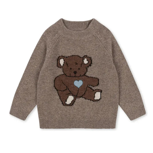 BILLI KNIT SWEATER - TEDDY BEAR