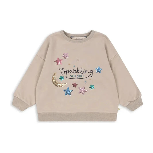 LOU SEQUIN SWEAT SHIRT OCS - FRENCH OAK