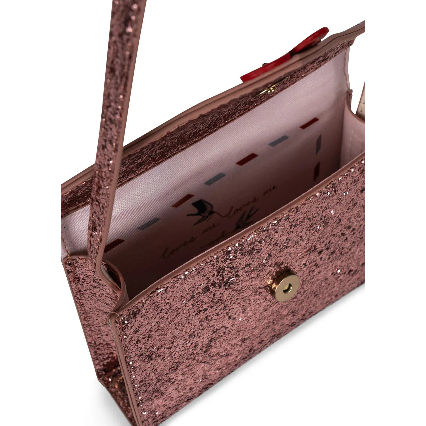 LOVE LETTER BAG - PINK GLITTER