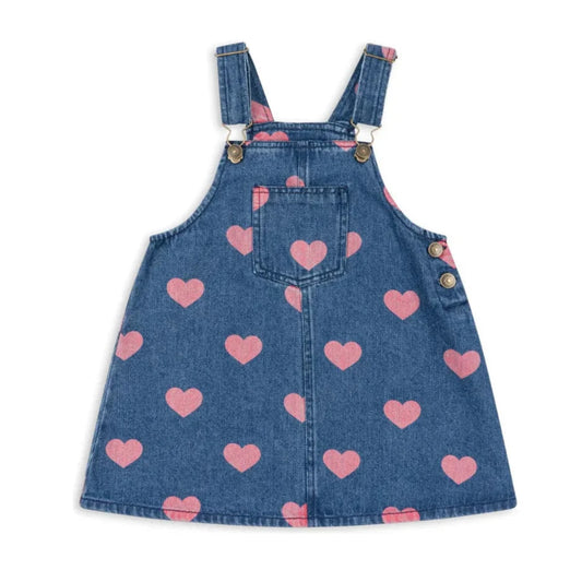 MAGOT OVERALL DRESS GOTS - BON COEUR PINK