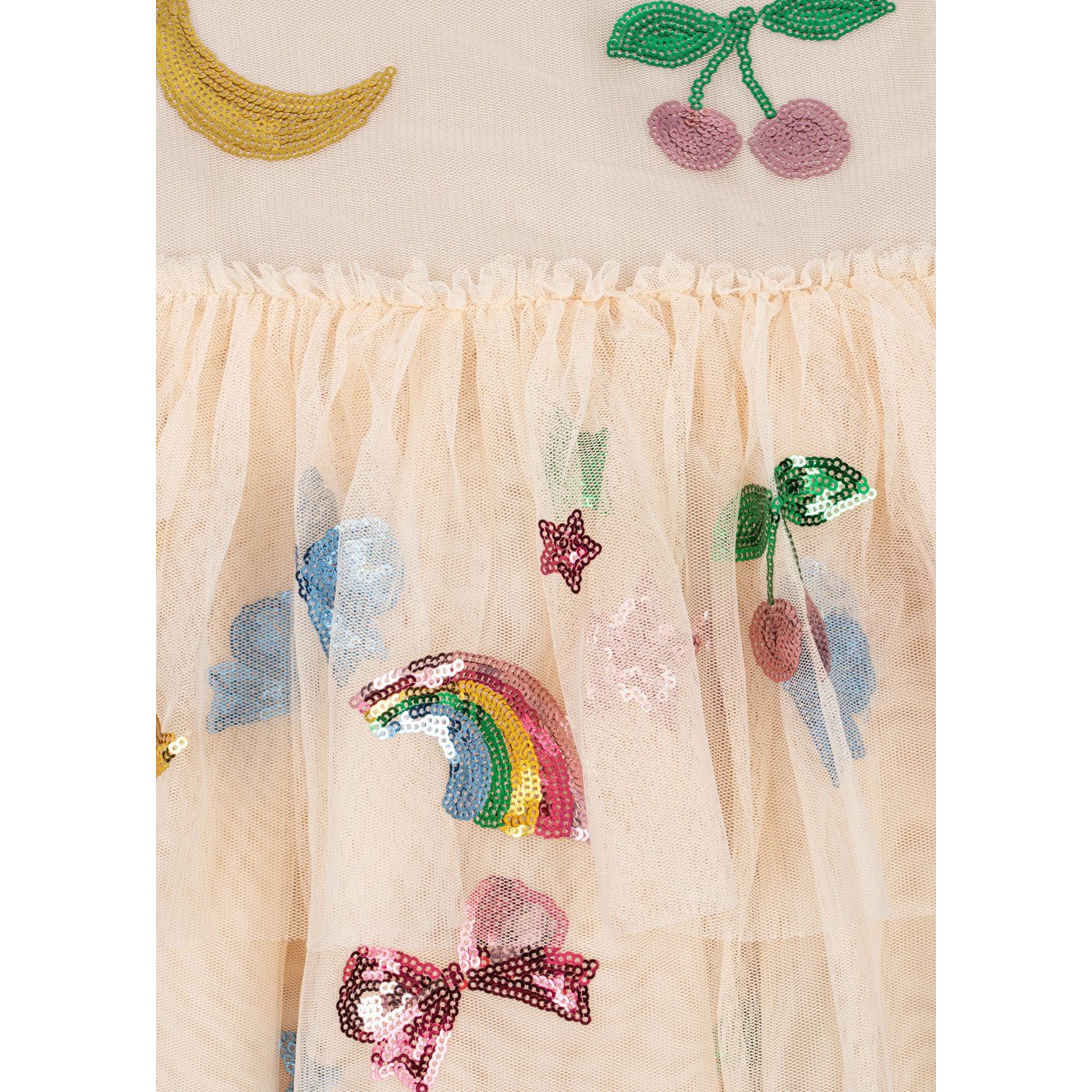 yvonne puff dress - rainbow twinkle