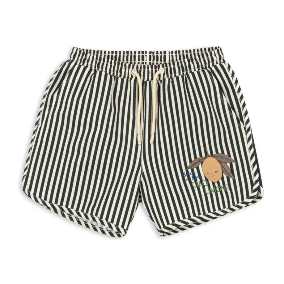 seersucker swimshorts - lemon