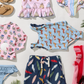 Girls Rash Guard Set - Multi Flower Drop