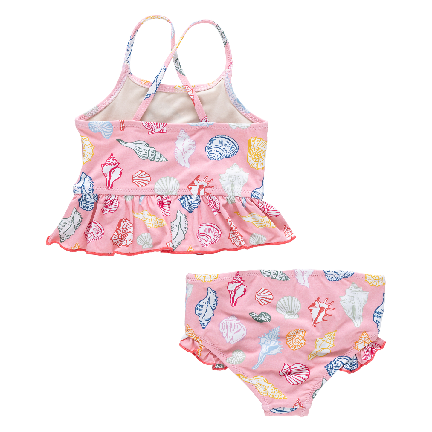 Girls Joy Tankini - Pink Seashells