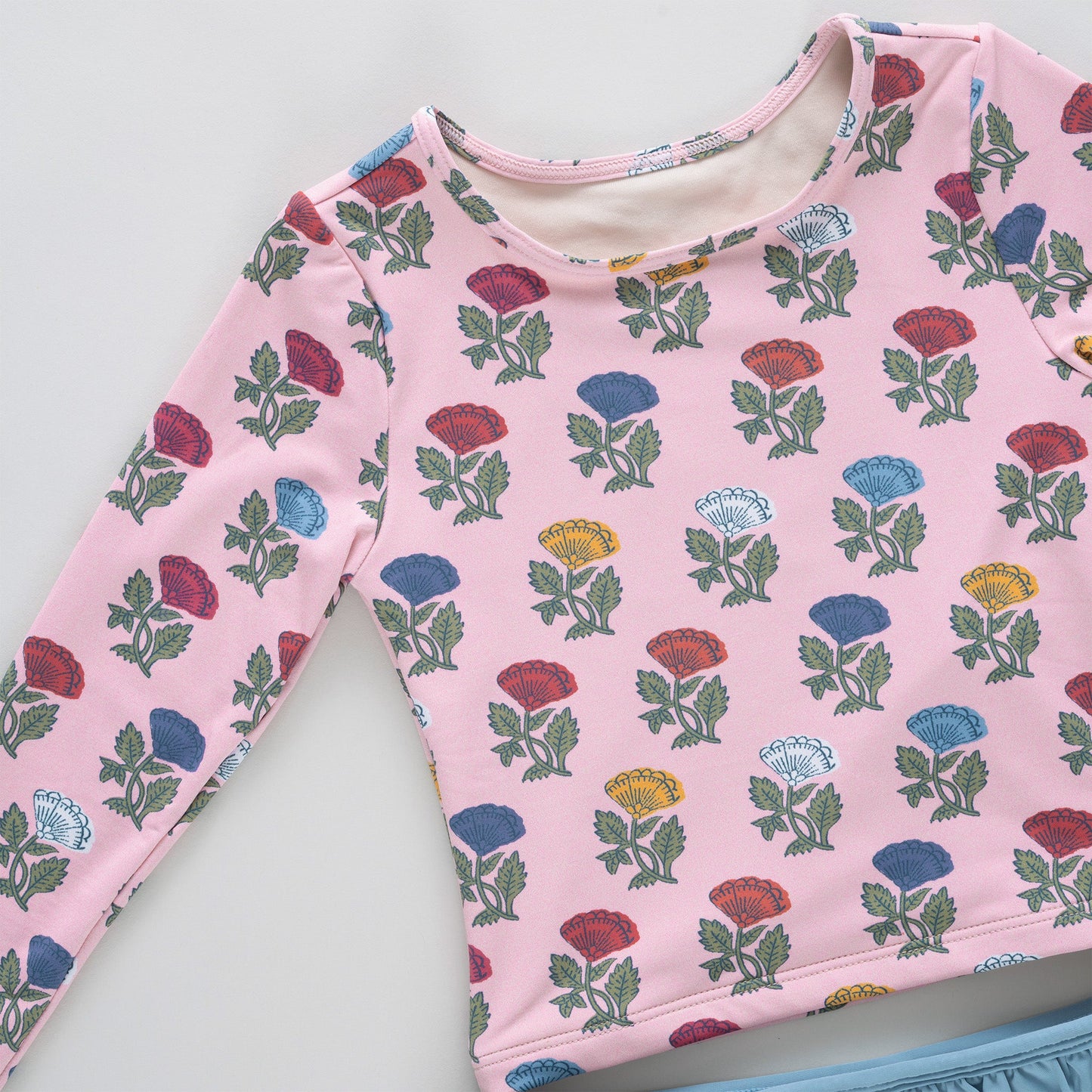 Girls Rash Guard Set - Multi Flower Drop