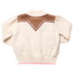 Girls Western Zip Sweater - Cream and Brown