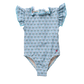 Girls Jennifer Suit - Blue Prairie Block Print