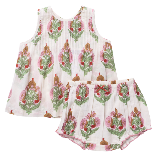 Baby Girls Jaipur 2-PC Set - Pink Bellflower