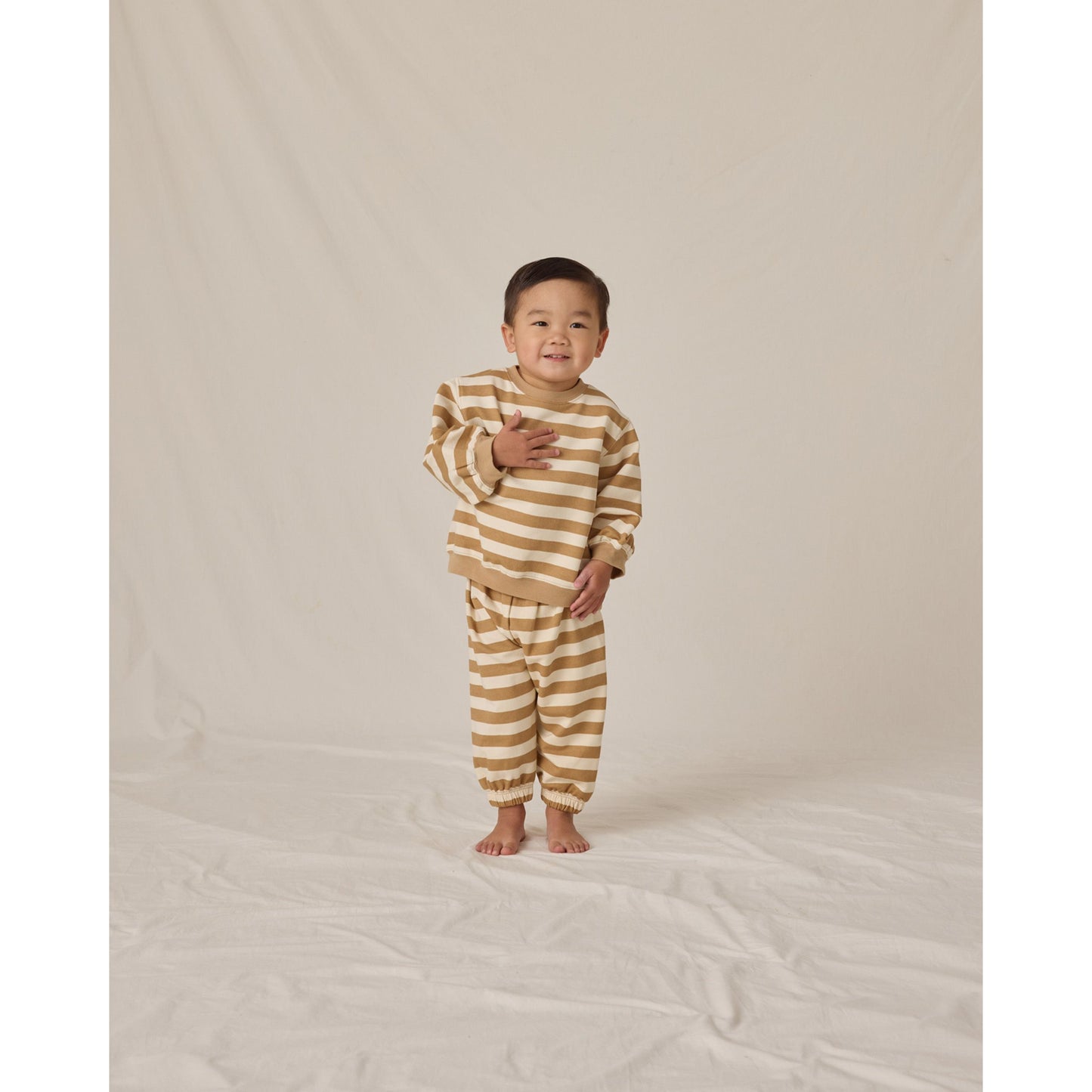 Oversized Sweatpants || Gold Stripe