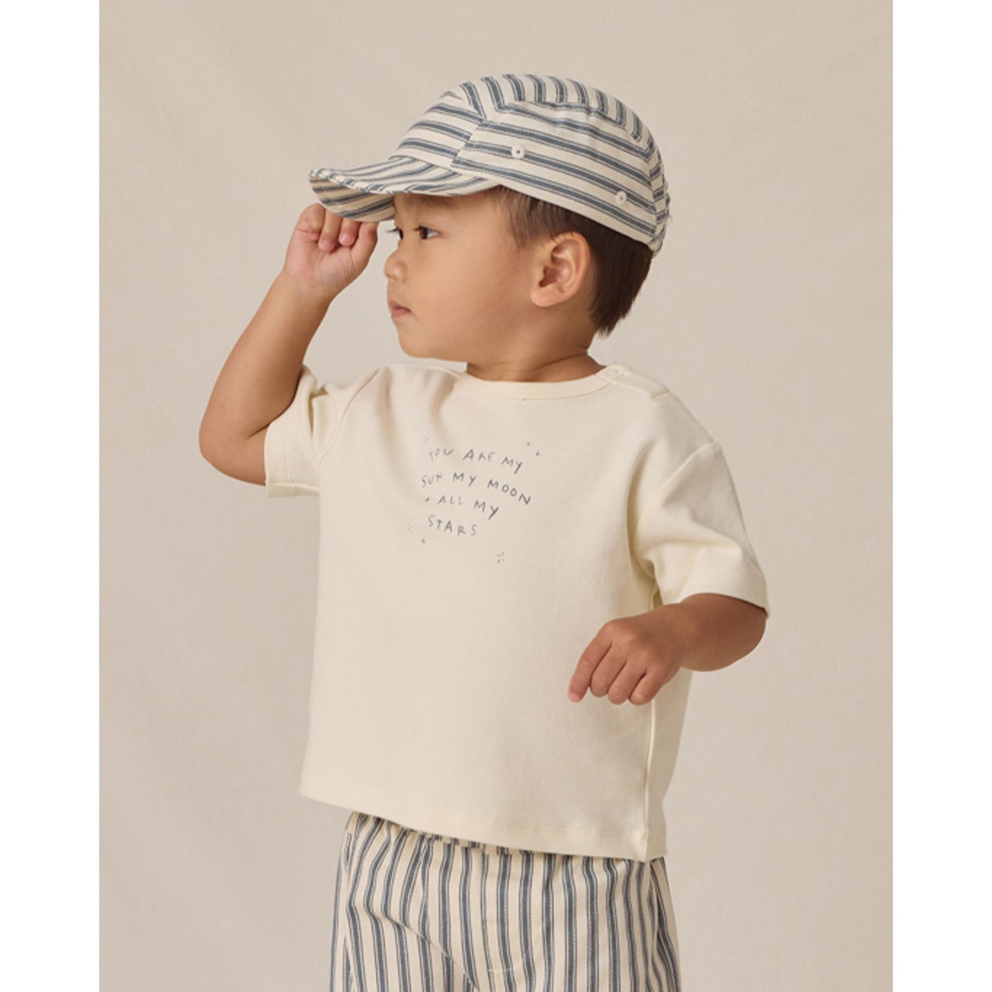 Baby Cap || Ocean Pinstripe