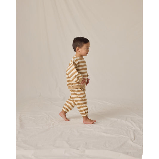 Oversized Sweatpants || Gold Stripe