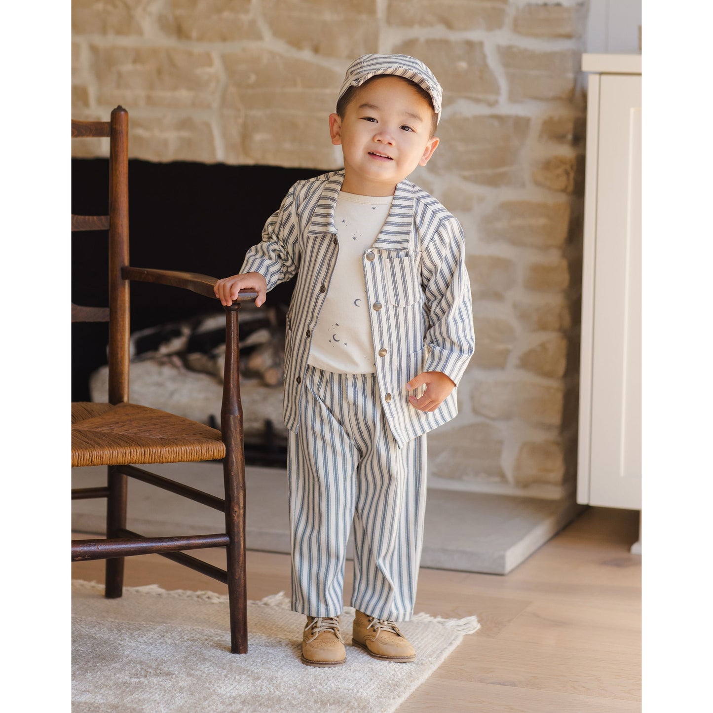 Grayson Pant || Ocean Pinstripe