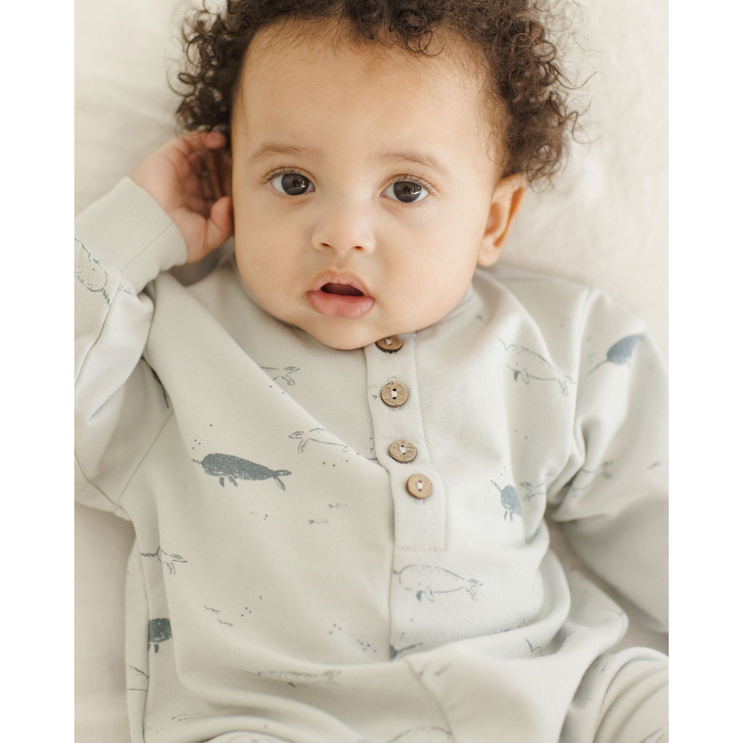 Long Sleeve Romper || Narwhals