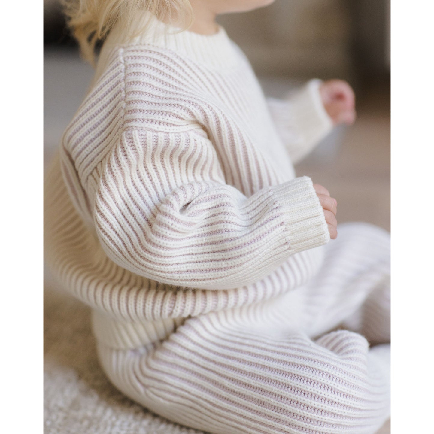 Relaxed Knit Sweater || Lilac