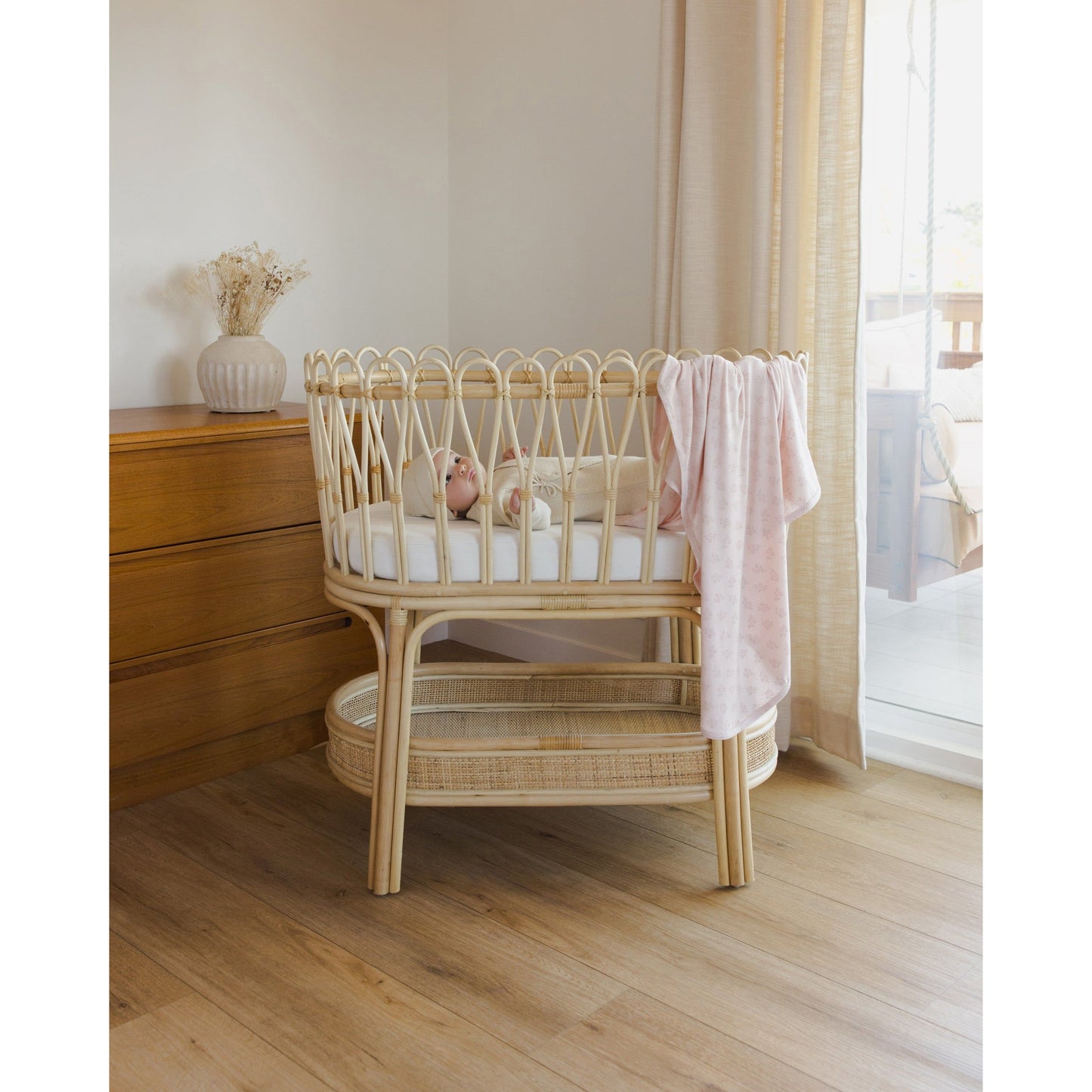 Wrap Knit Footie Heathered Natural