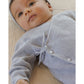 Wrap Knit Footie || Heathered Dusty Blue - Rylee + Cru | Kids Clothes | Trendy Baby Clothes | Modern Infant Outfits |