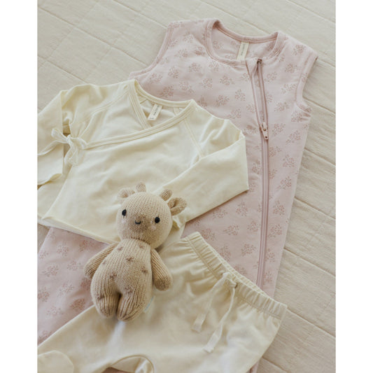 Wrap Top + Footed Pant Set || Ivory - Rylee + Cru | Kids Clothes | Trendy Baby Clothes | Modern Infant Outfits |