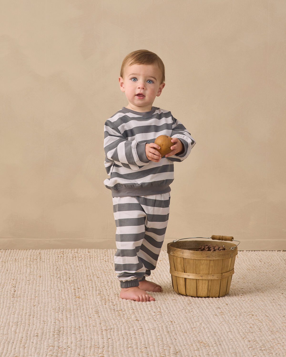 OVERSIZED CREW SWEATSHIRT || MIDNIGHT STRIPE
