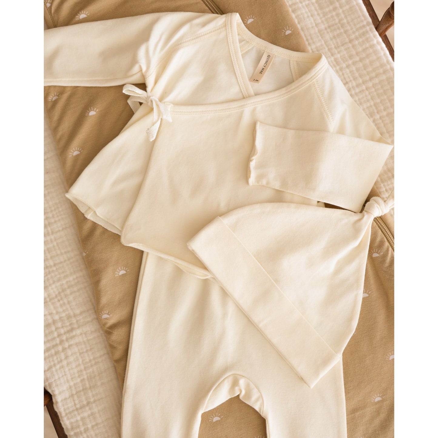 Knotted Baby Hat || Ivory - Rylee + Cru | Kids Clothes | Trendy Baby Clothes | Modern Infant Outfits |
